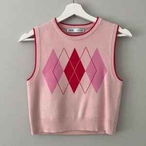 ZARA pink sweater vest